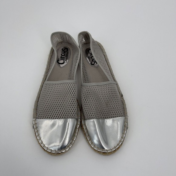 Sam Edelman Circus Womens Jute Mesh Silver Lena Espadrille Flats US 9.5M - Picture 2 of 10